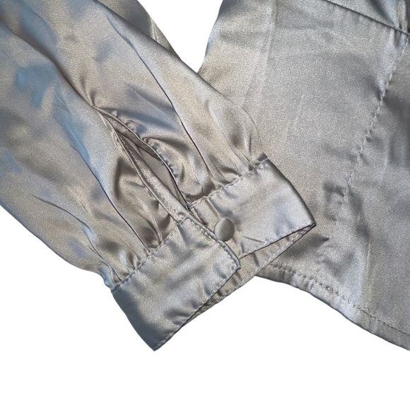 WOMENS SATIN BLOUSE, CHAMPAGNE COLOUR, SIZE  M | TRIPLE SEVEN - Picture 6 of 15